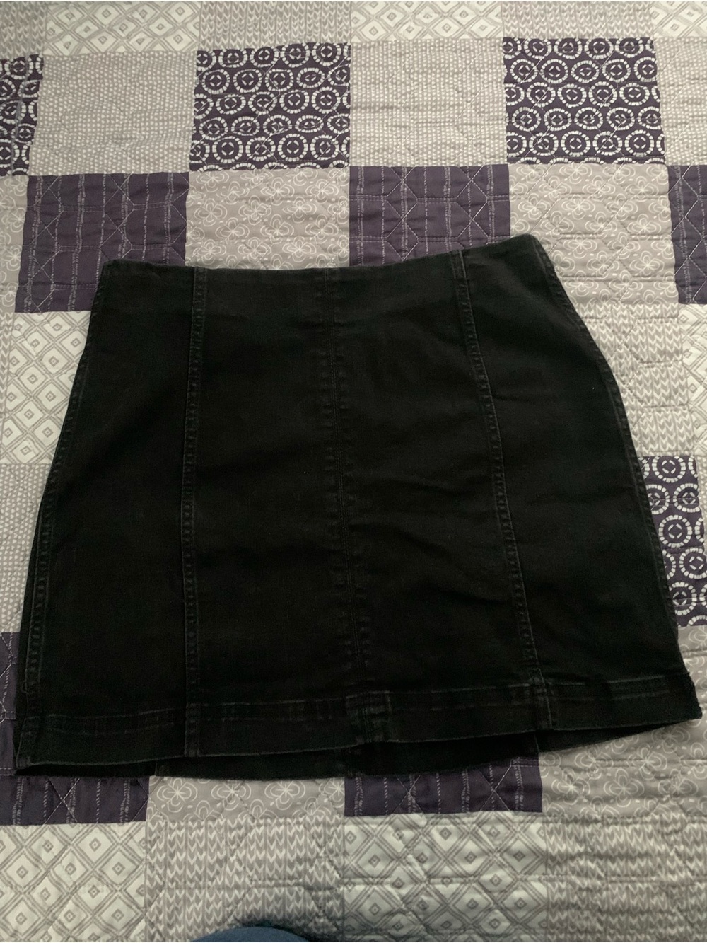 wild fable Black Seam-Panel Mini Skirt